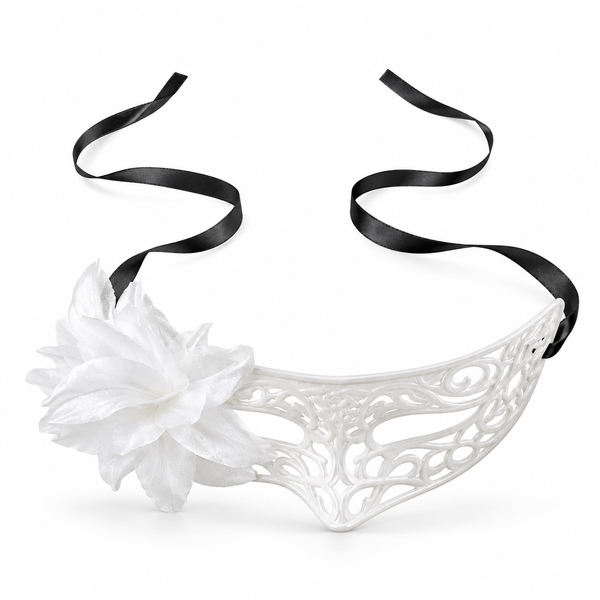 Venetian Hollow Eye Mask - Black & White — PT2781-1