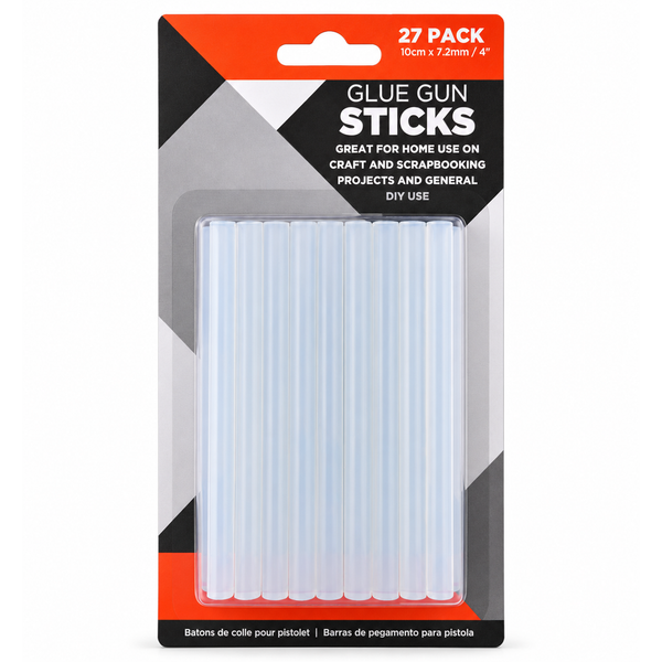 Hot Glue Gun Sticks (Dia:7mm x L:10cm) 27PK — QE0002
