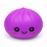 Purple smiling dumpling squishy