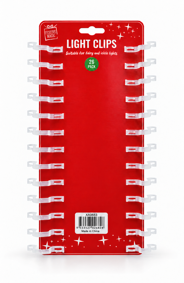 Christmas Fairy and Icicle Light Clips – 26 Pack