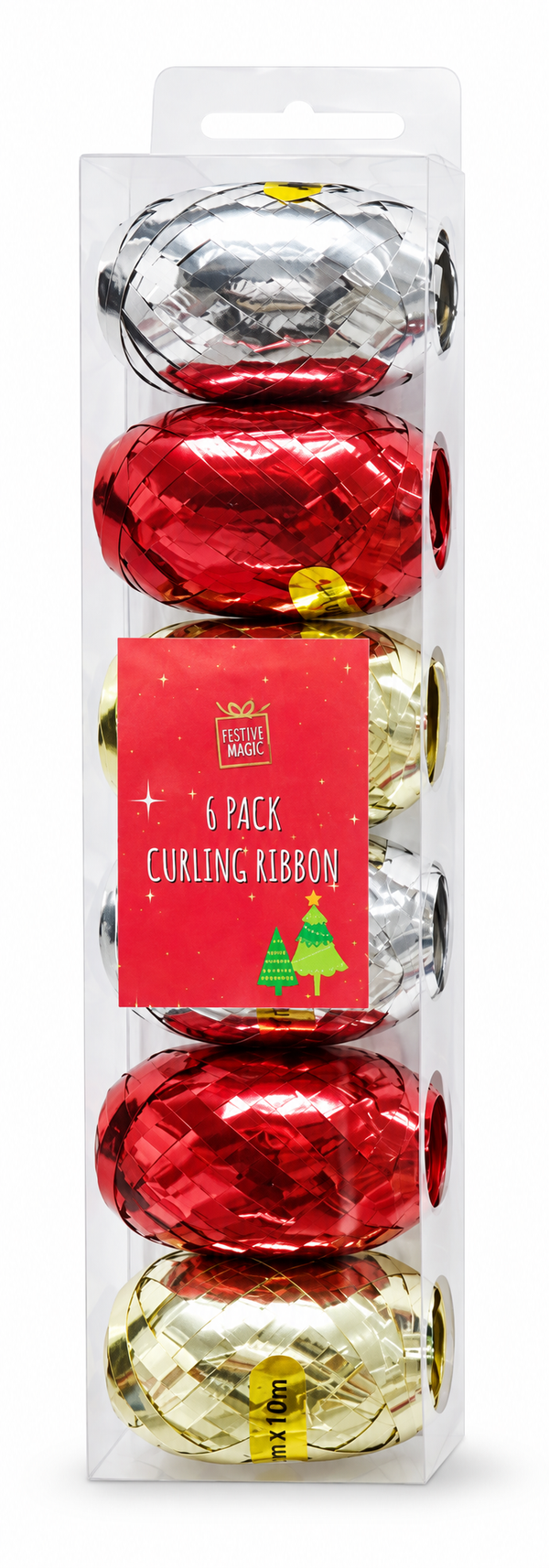 Metallic Curling Ribbon - 6 Pack