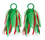 Christmas Organza Ribbon Hair Ties – 2 Pack