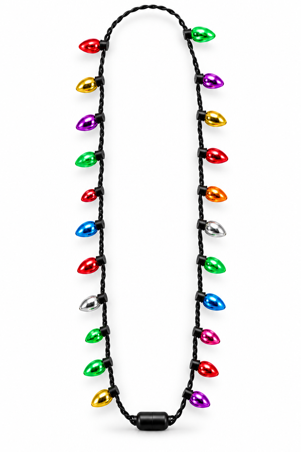 Flashing Christmas Bulb Necklace
