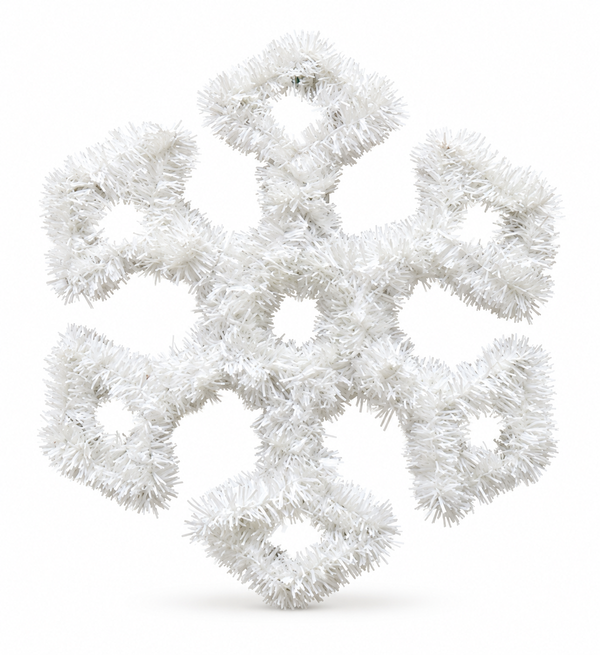 Tinsel Snowflake Decoration – 30 cm