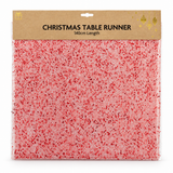 Glitter Organza Christmas Table Runner – 140 × 35 cm