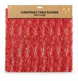 Glitter Organza Christmas Table Runner – 140 × 35 cm