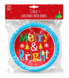 Christmas Paper Dessert Bowls – 6 Pack