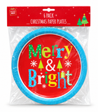 Christmas Paper Plates – 6 Pack, 23cm