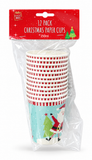 Christmas Paper Cups – 12 Pack, 250mL