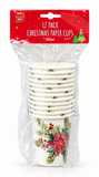 Christmas Paper Cups – 12 Pack, 250mL