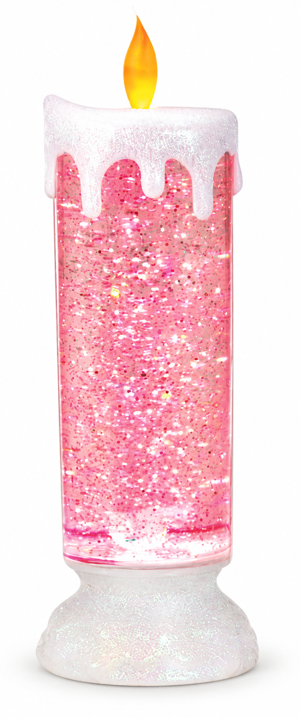 LED Glitter Swirling Candle – 24cm
