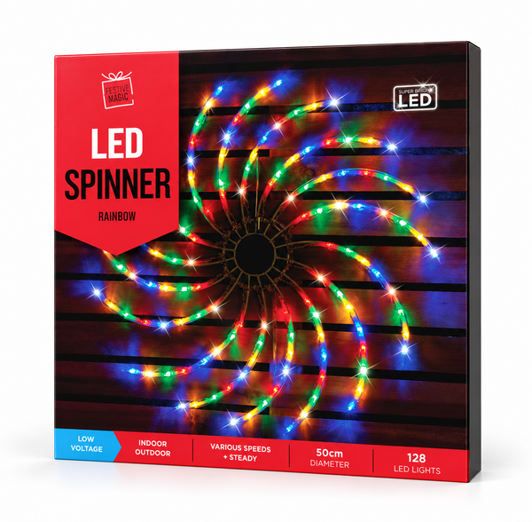 LED Spinner Light 50 cm – Rainbow