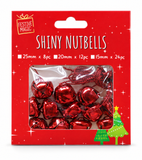 Shiny Christmas Nutbells – Assorted Colours and Sizes