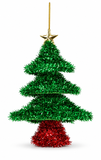 Christmas Tinsel Table Decoration