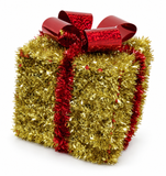 3D Tinsel Present Decoration with Bow