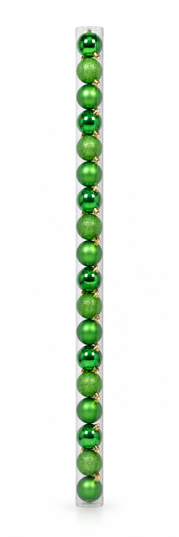 Green 40 mm baubles, 18-pack