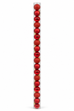 Red 40 mm baubles, 18-pack