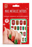 Christmas Metallic Nail Tattoos – 40 Pieces