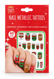 Christmas Metallic Nail Tattoos – 40 Pieces