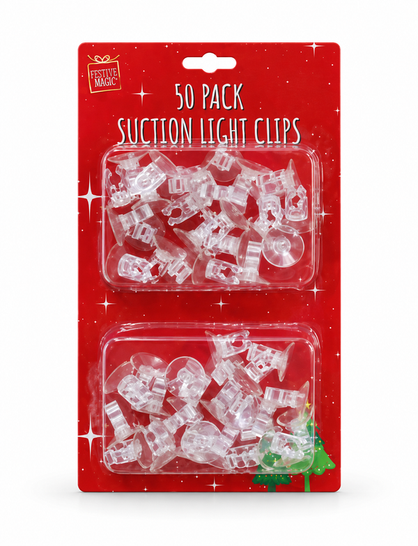 Suction Cup Light Clips – 50 Pack