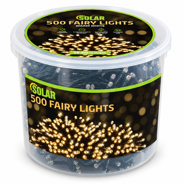 Solar Fairy Lights 500 – Warm White