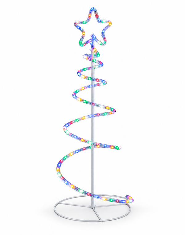 Solar Rope Light Spiral Christmas Tree 90 cm
