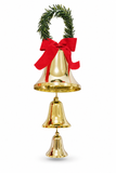Hanging Christmas Bells with Bow