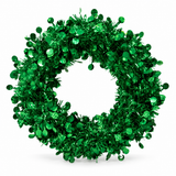 Wavy-Cut Tinsel Christmas Wreath