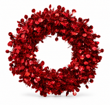 Wavy-Cut Tinsel Christmas Wreath