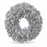 Wavy-Cut Tinsel Christmas Wreath