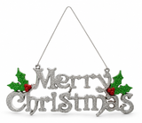 Merry Christmas Hanging Plaque – 39 cm