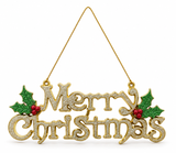 Merry Christmas Hanging Plaque – 39 cm