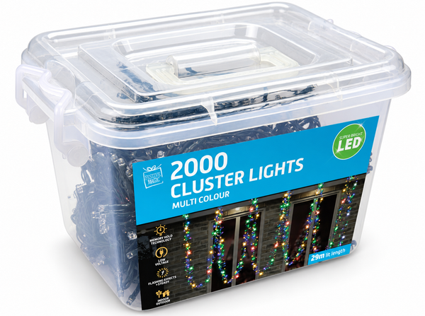 LED Cluster Lights 2,000 – Multicolour