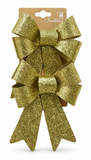 Medium Glitter Christmas Bows - 2 Pack