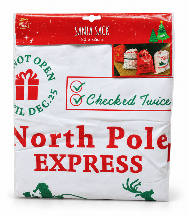 Cotton Santa Sack - 50 x 65 cm