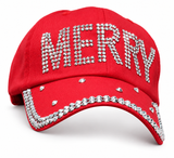 Jewelled Christmas Baseball Cap