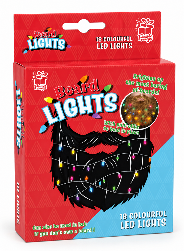 Clip-On Christmas Beard Lights – 18 Pieces