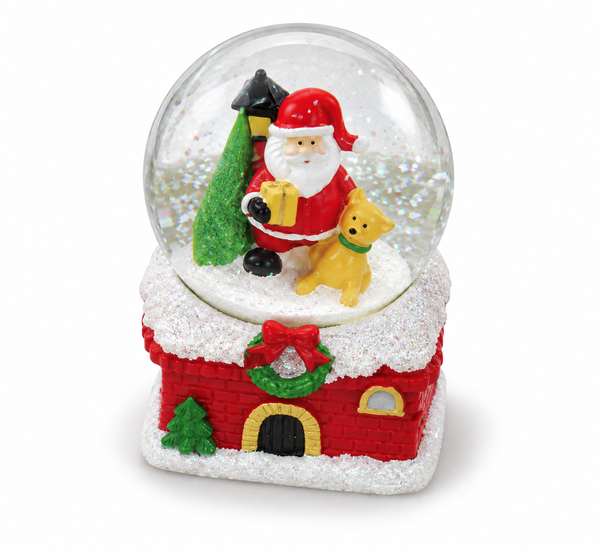 Santa Chimney Snow Globe