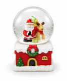 Santa Chimney Snow Globe