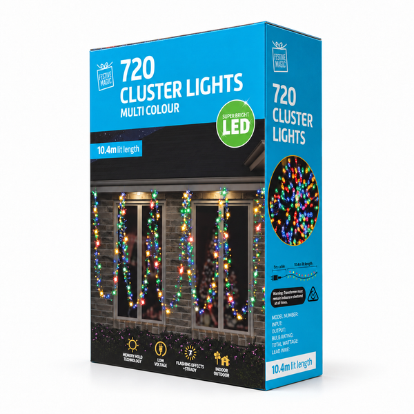 LED Cluster Lights 720 – Multicolour