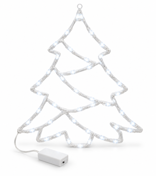 Battery-Operated LED Christmas Window Silhouette