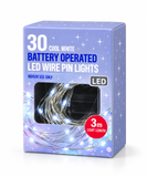 Battery-Operated LED Wire Lights 3 m – 30 Lights