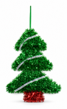 Tinsel Christmas Tree Plaque – 34 cm
