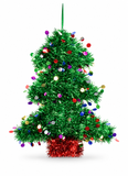 Tinsel Christmas Tree Plaque – 34 cm