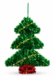 Tinsel Christmas Tree Plaque – 34 cm
