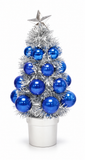 Mini Tinsel Christmas Tree with Baubles 16 cm
