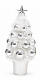Mini Tinsel Christmas Tree with Baubles 16 cm