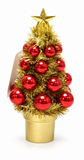 Mini Tinsel Christmas Tree with Baubles 16 cm