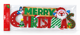 Glitter Merry Christmas Plaque