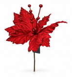 Velvet Glitter Poinsettia – 22cm